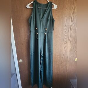 Retro Stage Elegant Green Jumpsuit